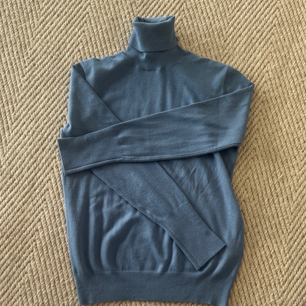 Zara Women's Turtleneck Sweater in Slate Blue